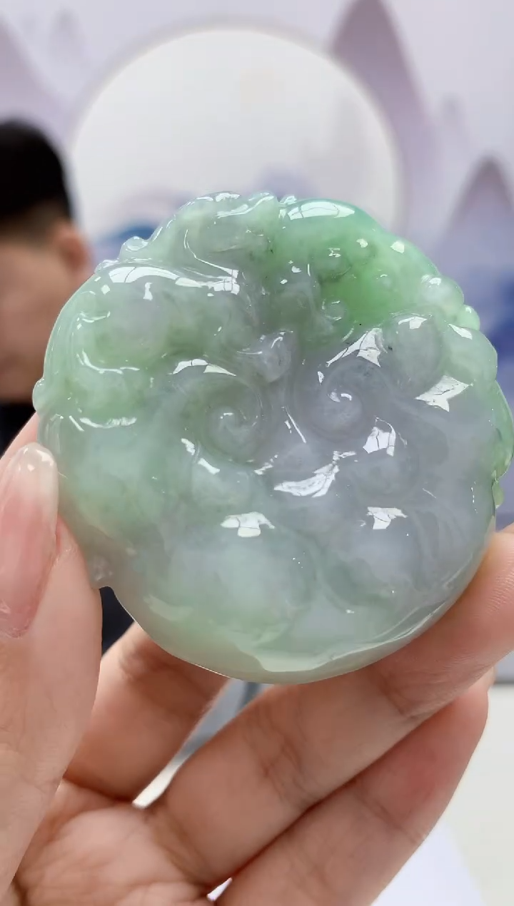 【闪购商品】定制翡翠未镶嵌4917kk-毛货挂件68