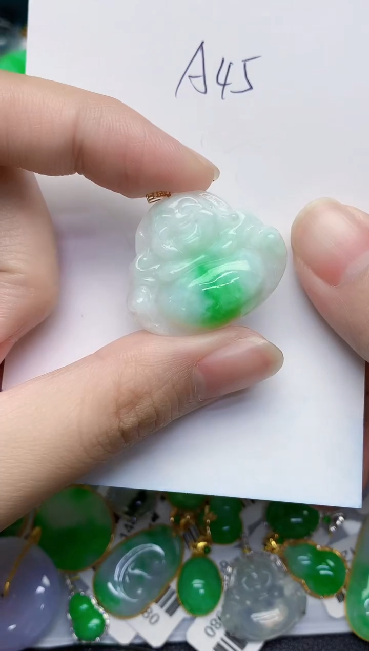 【闪购商品】翡翠颈饰18K金镶嵌000000000