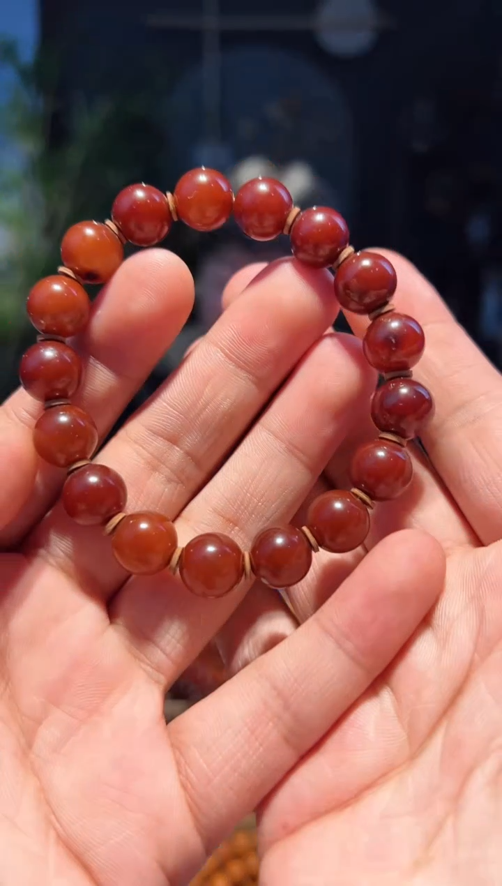 【闪购商品】蜜蜡手串未镶嵌11+紫红单圈