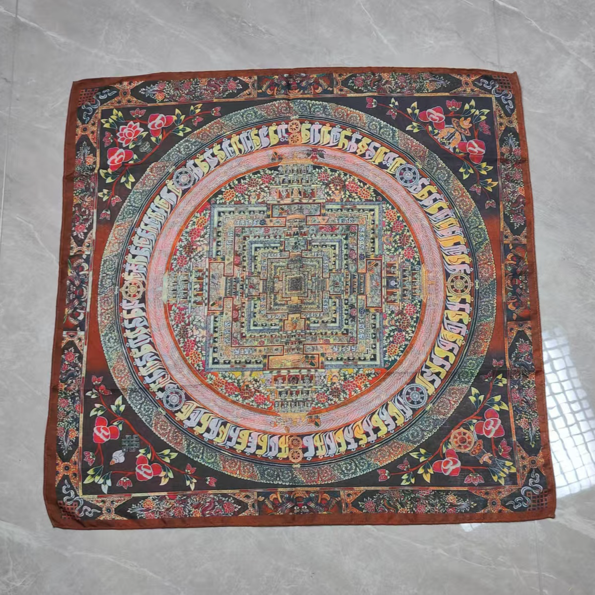 （幸运坛城）新款65*65左右小方巾