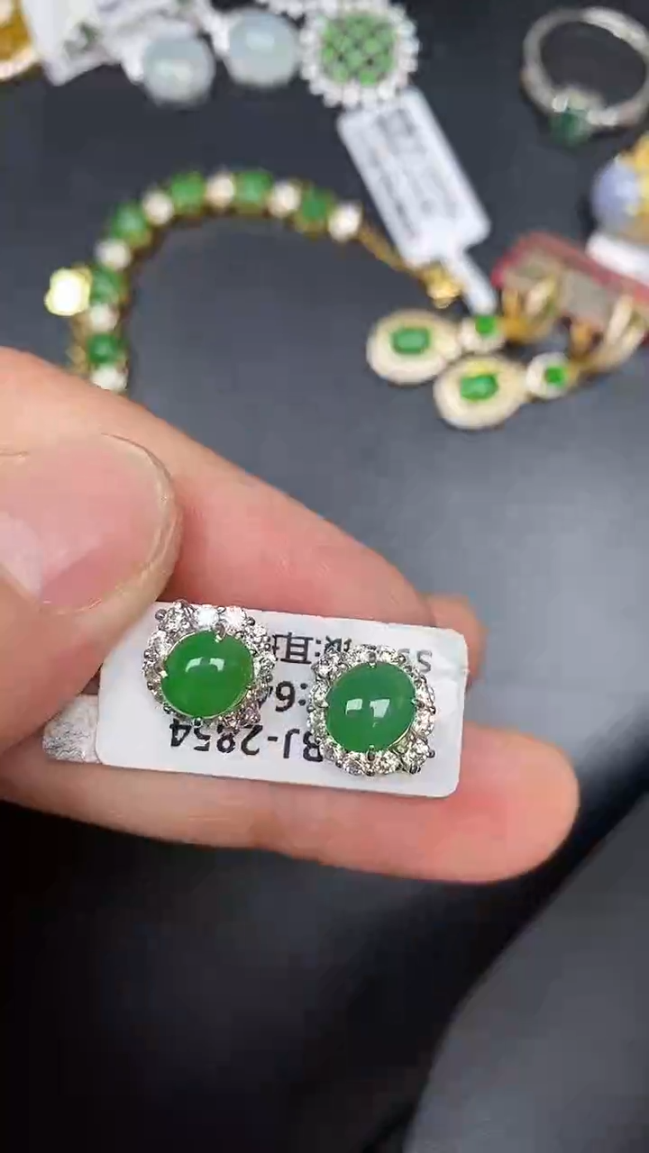 银S925镶嵌戒指翡翠1900