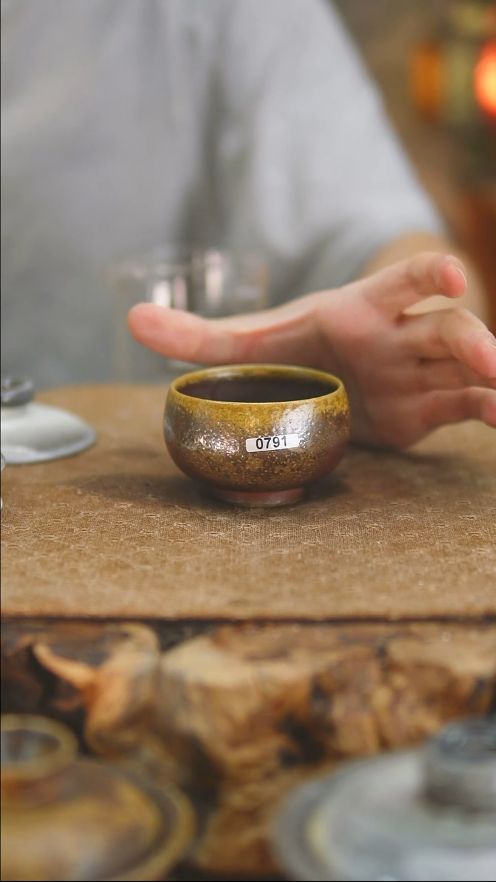 景德镇柴烧裸烧陶瓷茶杯0791