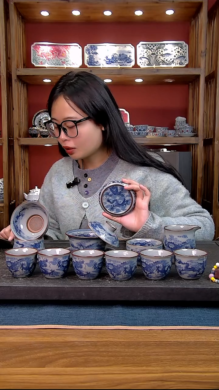 简装家用款11件套 老陶泥开片纹陶瓷茶具