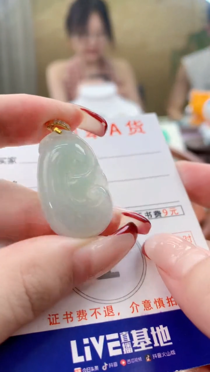 颈饰未镶嵌翡翠天然A货翡翠挂件
