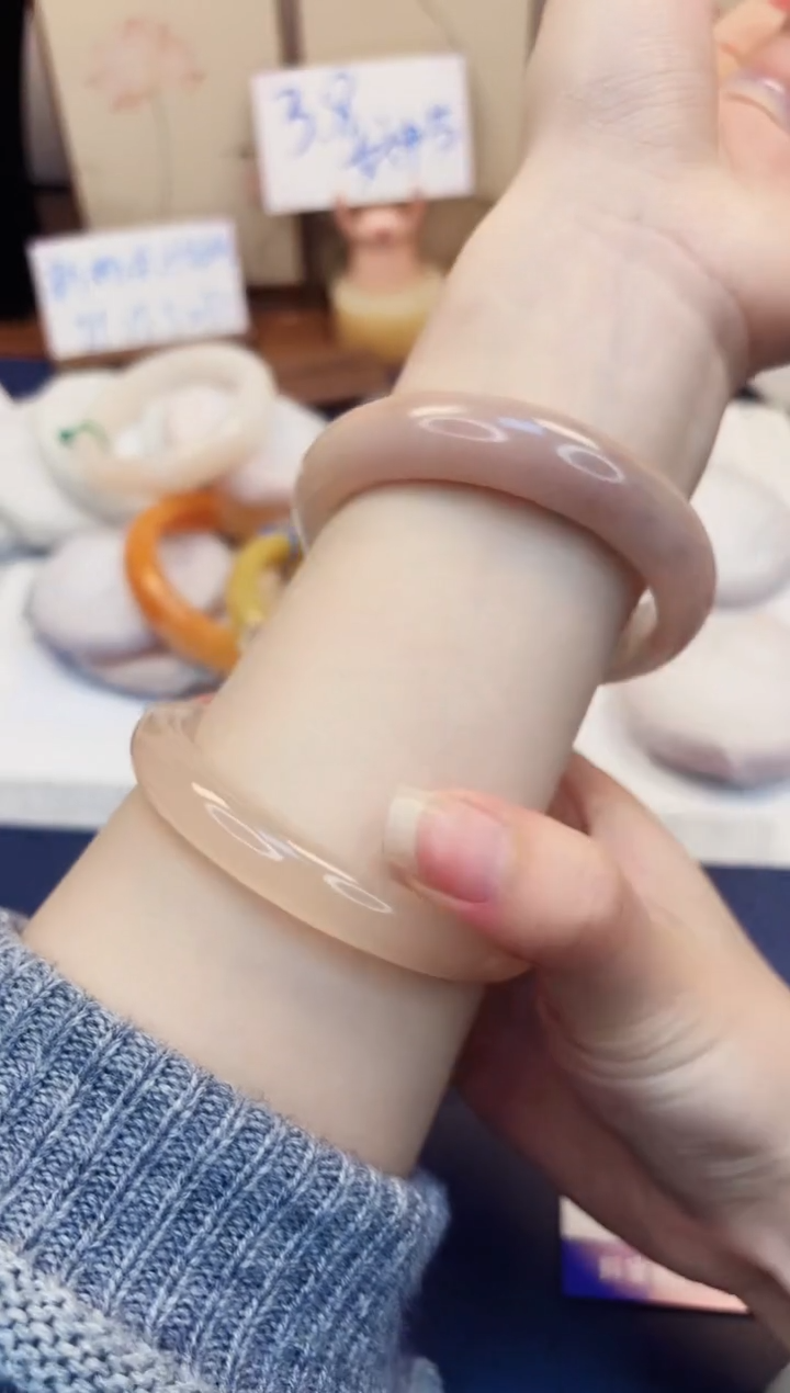 【闪购商品】石英质玉手镯未镶嵌458-财气镯-圈口59