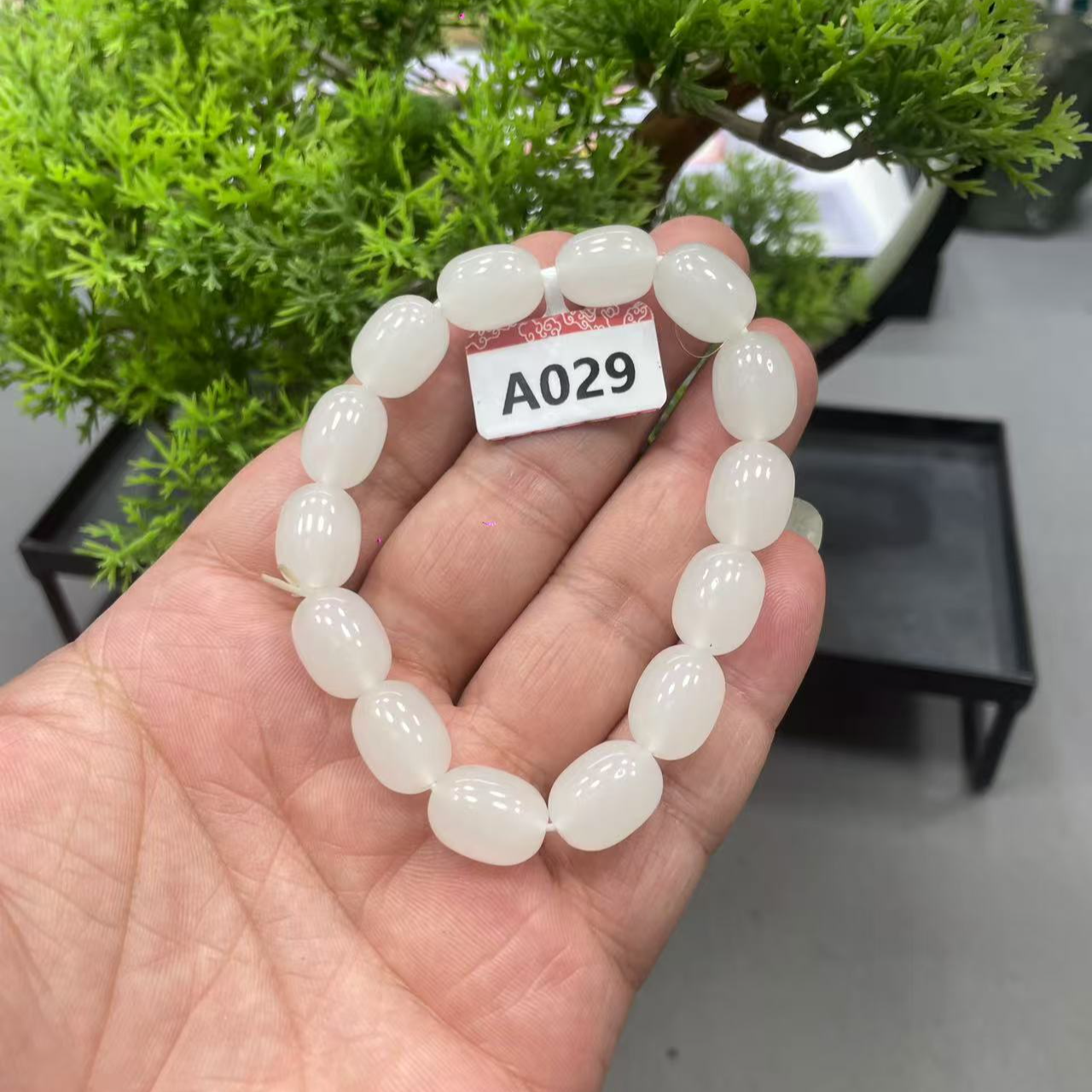A029和田玉枣珠单圈手串