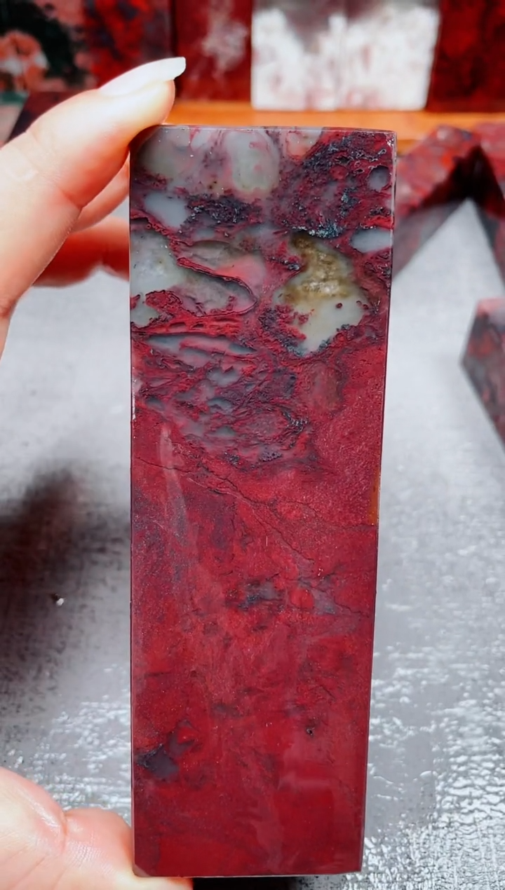 玉桂林鸡血玉素章--21