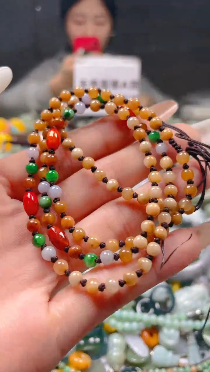 【闪购商品】翡翠颈饰未镶嵌4-5MM/Q/翡翠A货一图一物