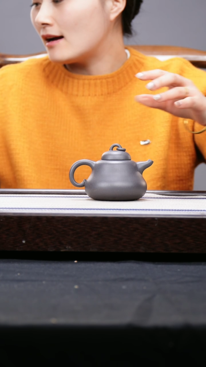 紫砂茶壶葫芦壶  天青泥