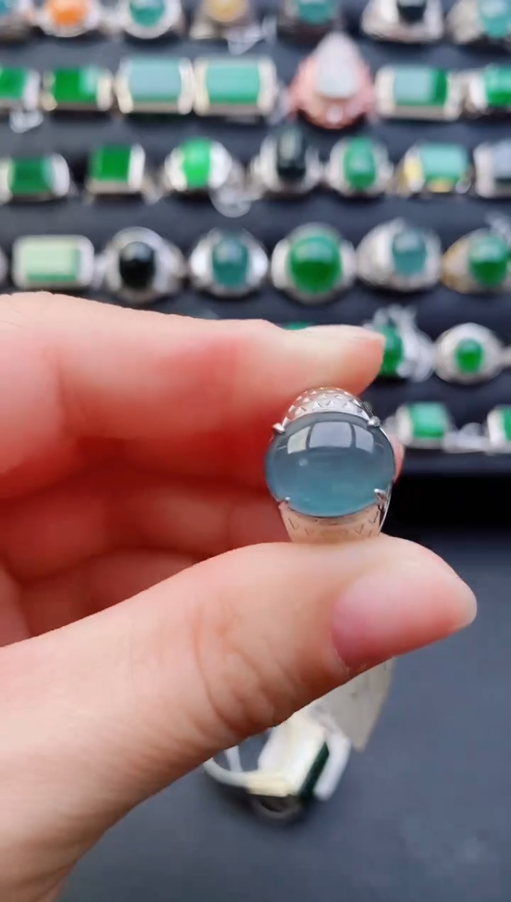 【闪购商品】翡翠戒指银S925镶嵌1111111111