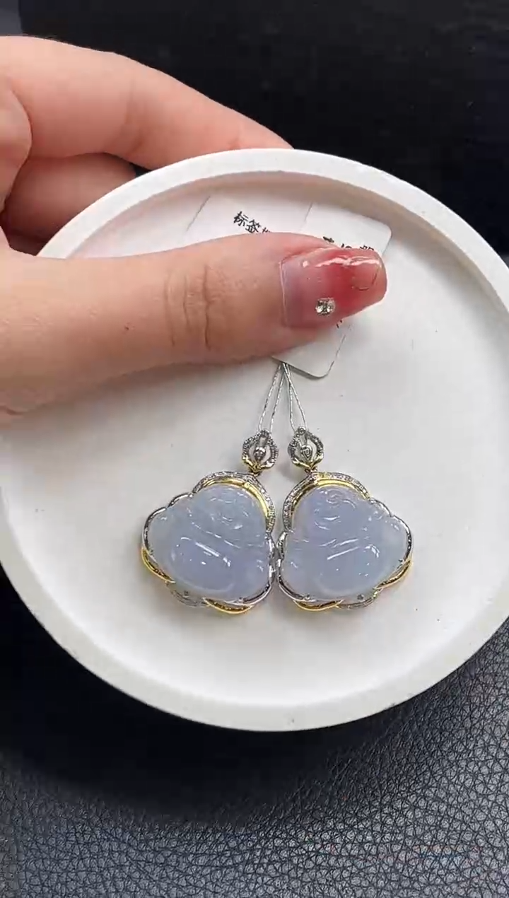 【闪购商品】翡翠颈饰18K金镶嵌佛公多样性发1件