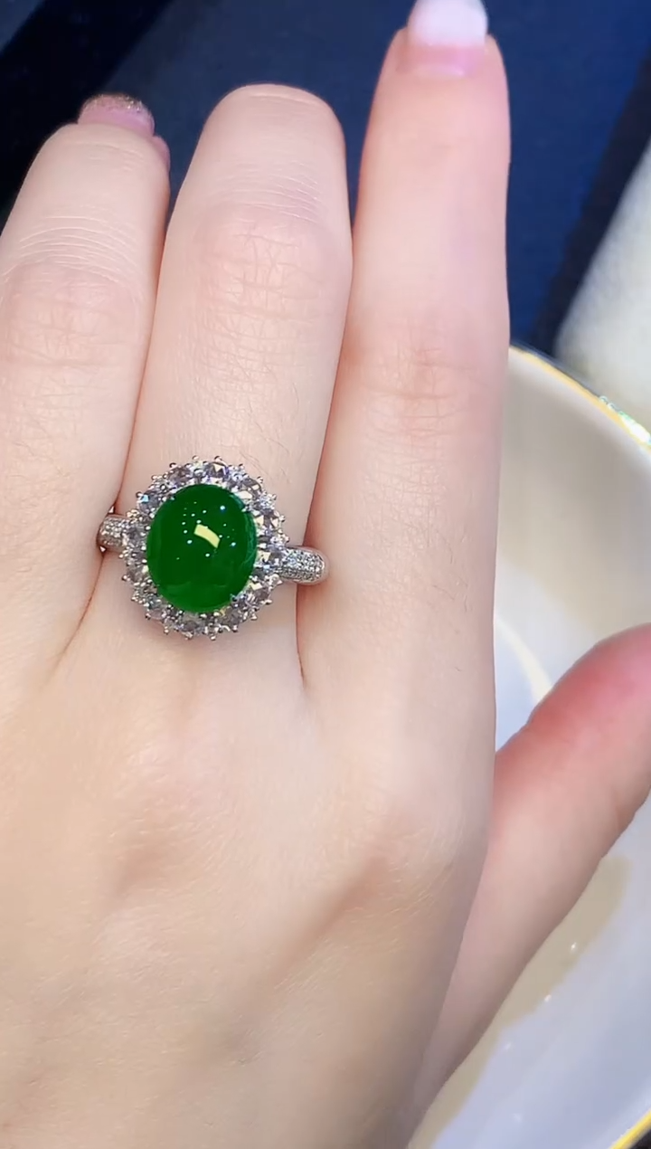 18K金镶嵌戒指翡翠LYH