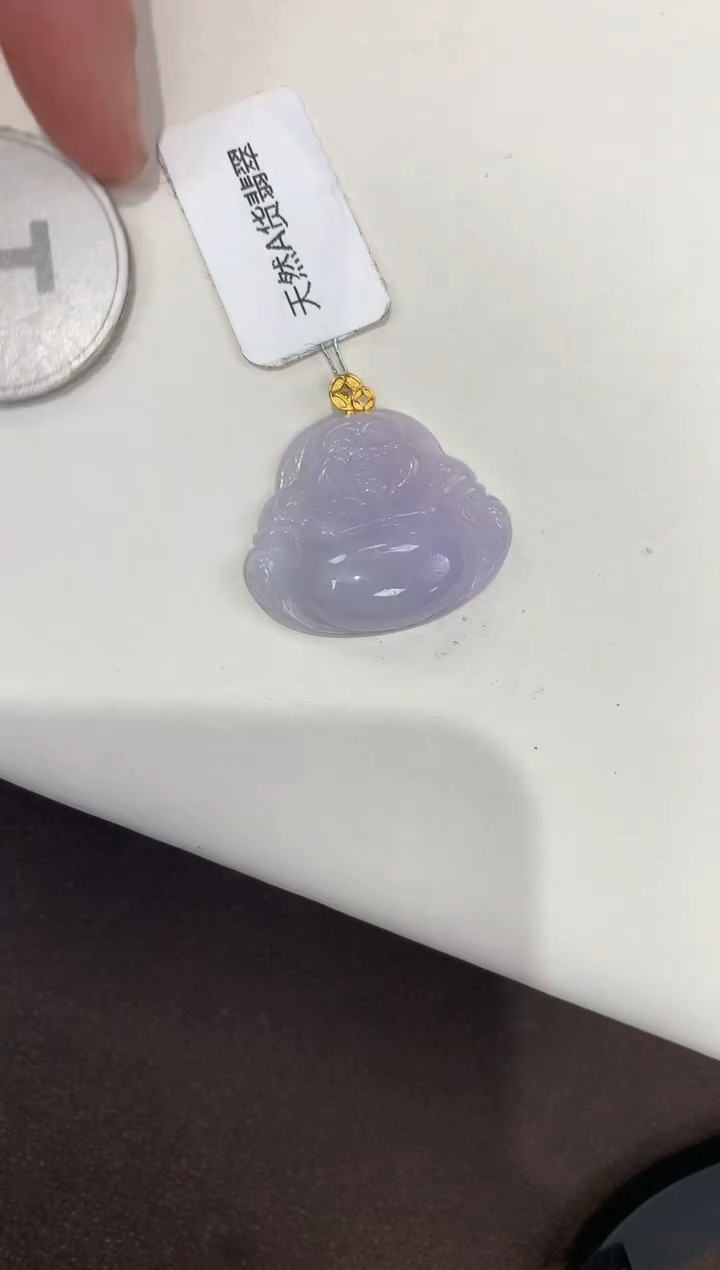 颈饰18K金镶嵌翡翠天然缅甸A货翡翠