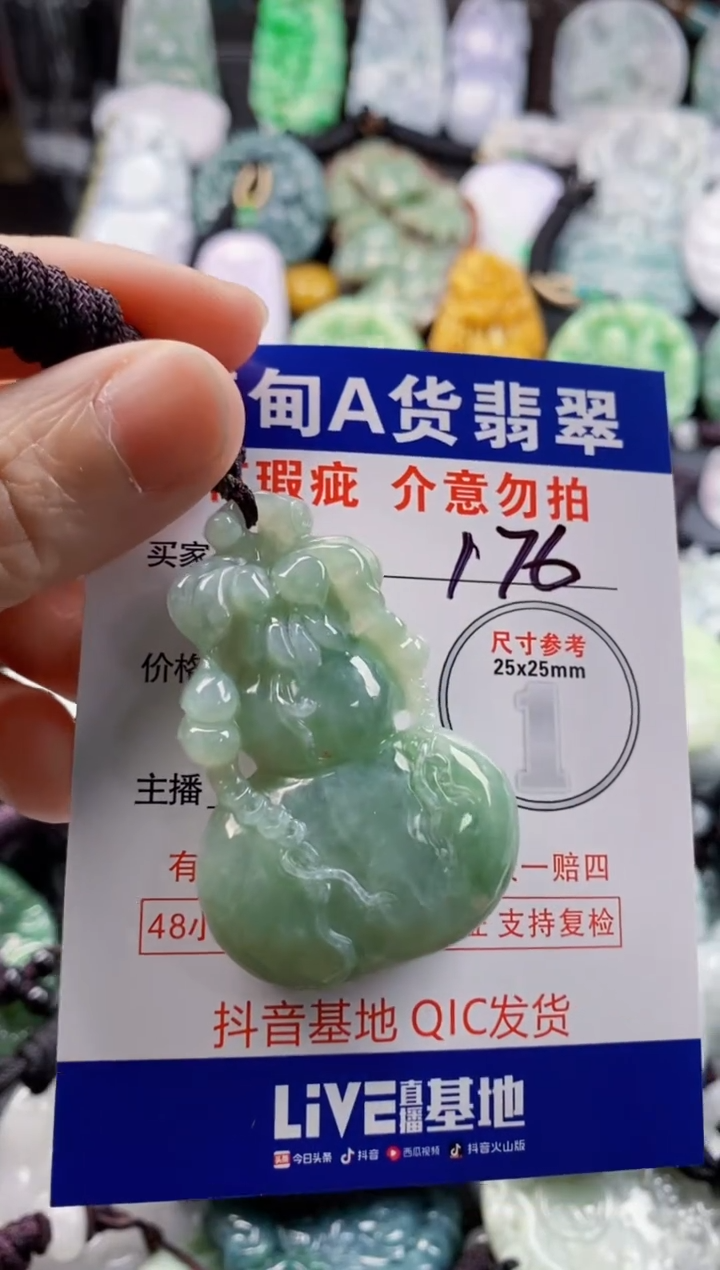 翡翠未镶嵌吊坠(不含链)1