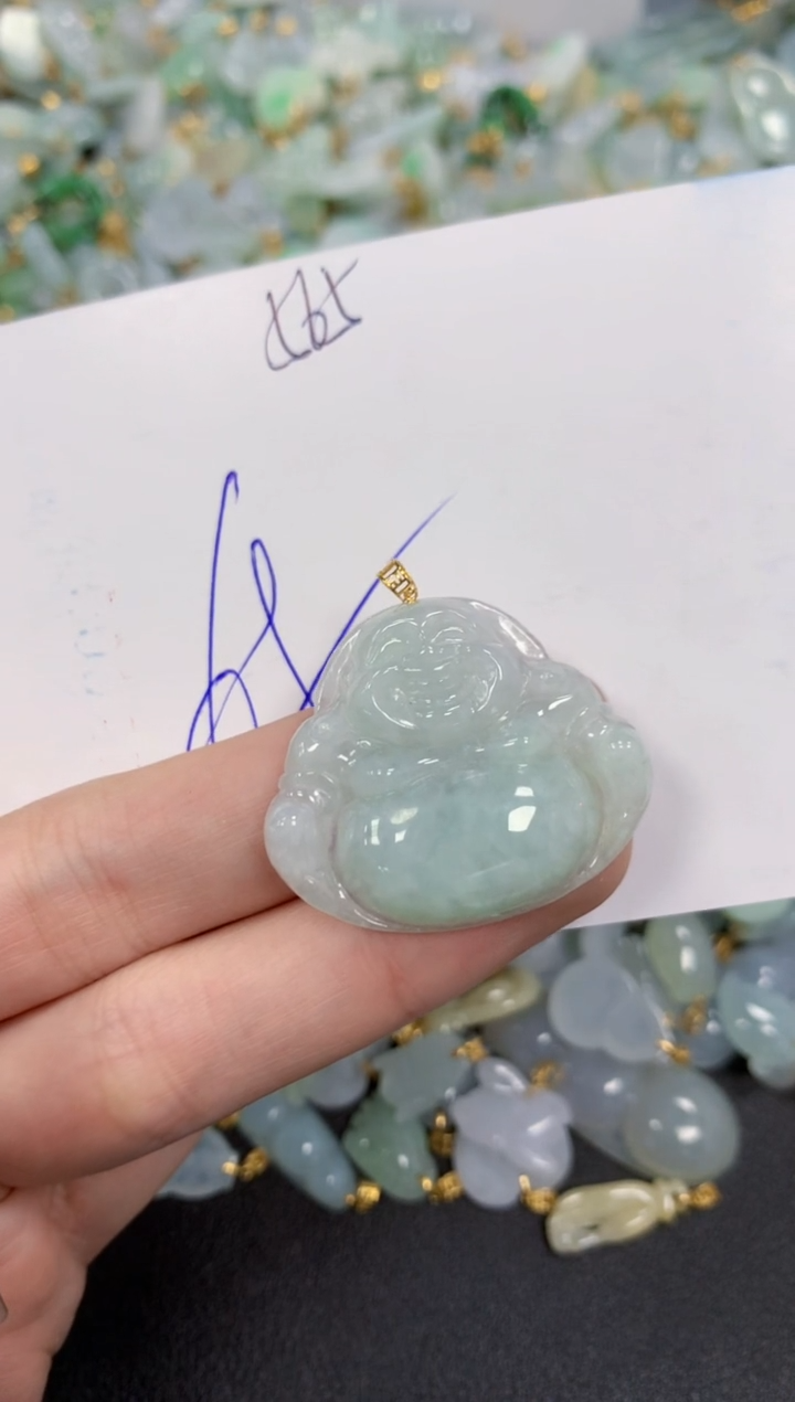 【闪购商品】翡翠颈饰18K金镶嵌 天然翡翠A货