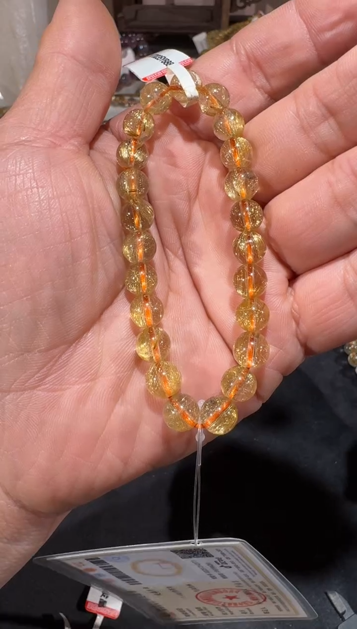 未镶嵌手串发晶SJ-696金发晶