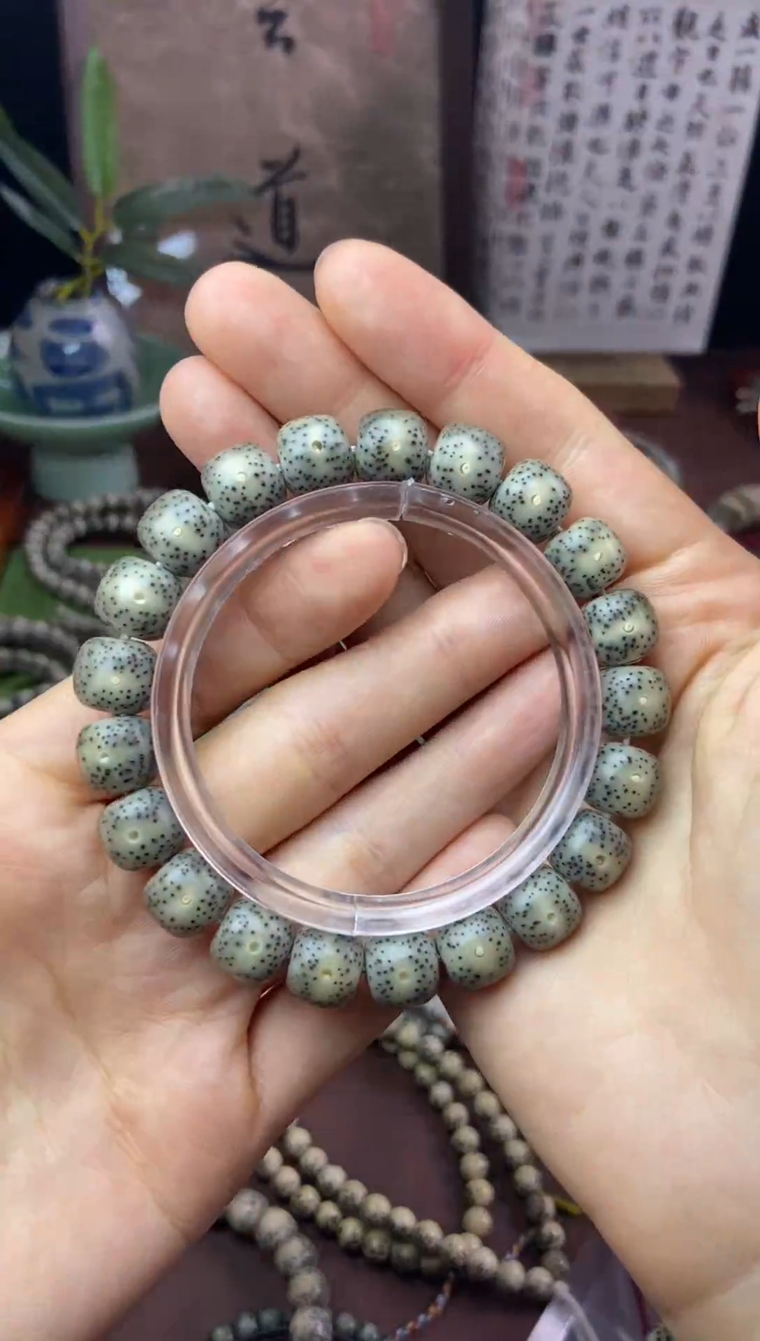 【闪购商品】星月菩提手串A113灰冰老型单圈11*10