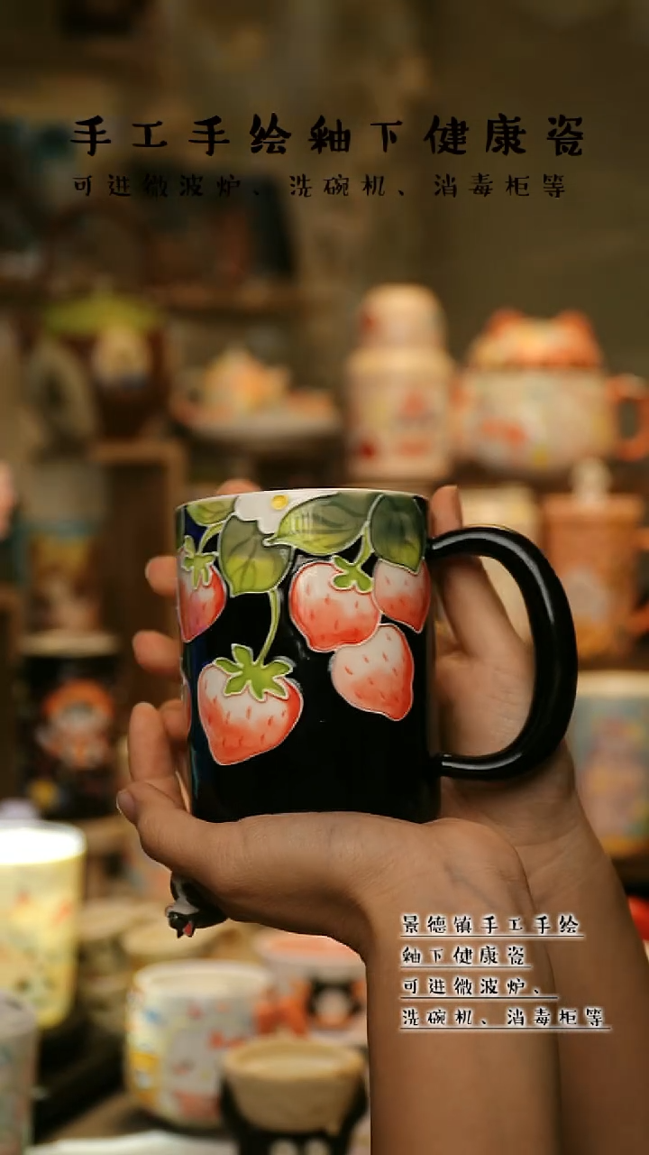 【闪购商品】杯陶瓷景德镇高温釉下彩&A752