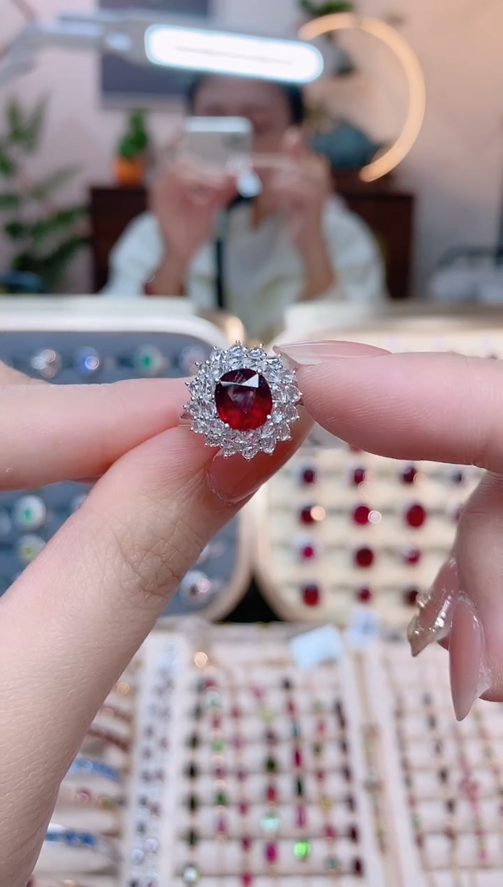 【闪购商品】碧玺18K金戒指18K金镶嵌1