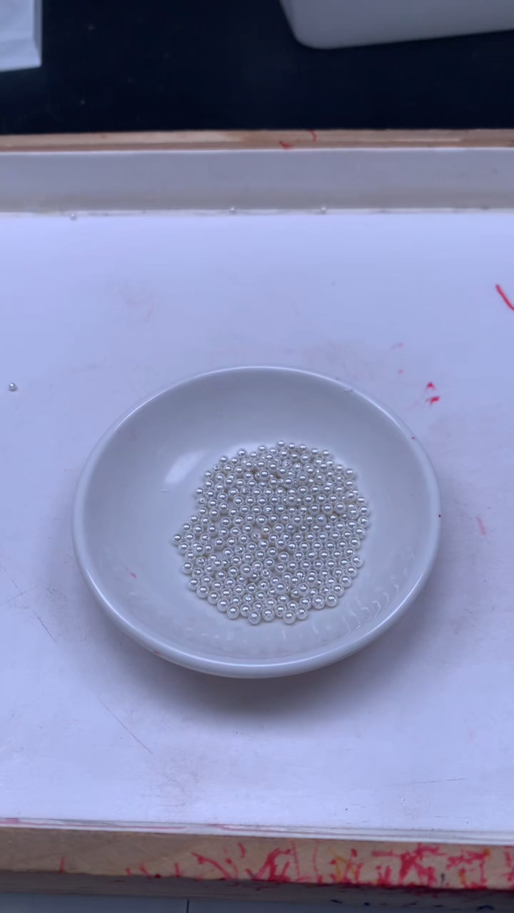 未镶嵌散珠拼合珍珠（马贝珠）B778 白贝珠3mm100个15元