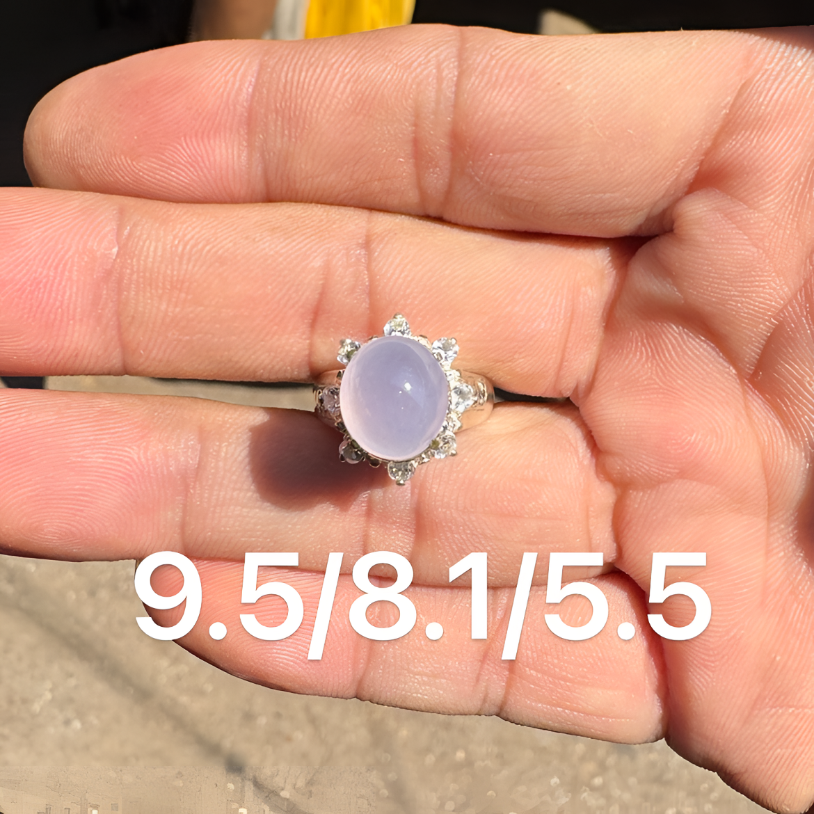 1123(小哪吒在源头)高冰种翡翠桃花春戒面干净饱满肉细荧光足M250