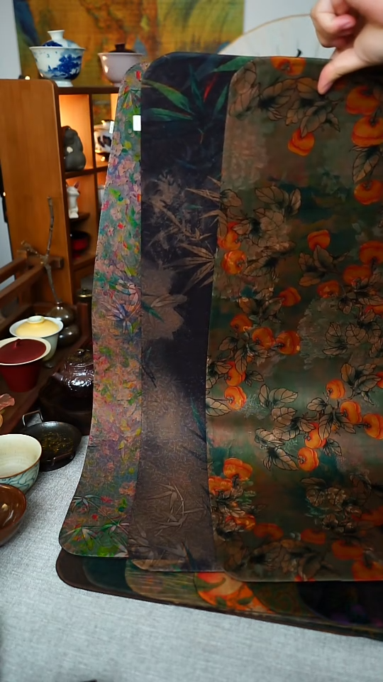 【闪购商品】大片花园牡丹+大片蓝灰竹+大片柿柿如意