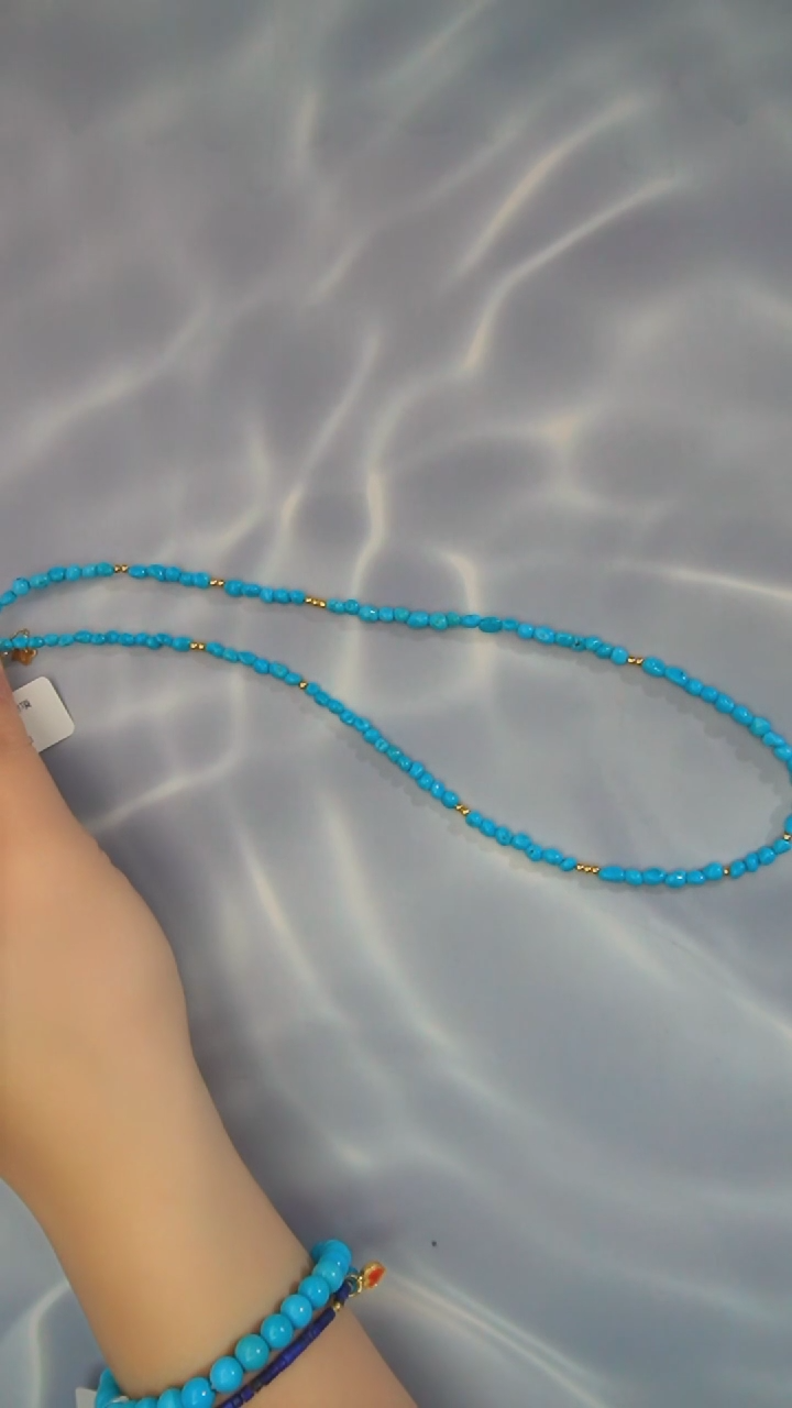 【闪购商品】绿松石项链银S925镶嵌发货一件