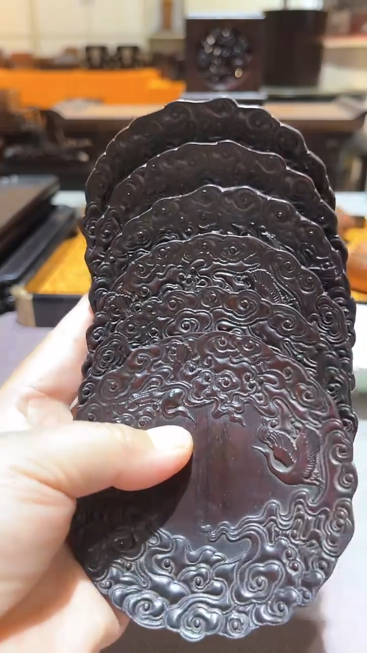 木精品木雕6片精工细作