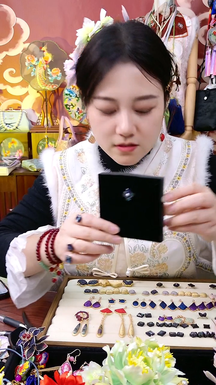 纯铜合金琉璃非遗绒花好美