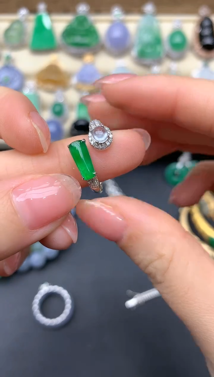 【闪购商品】翡翠戒指18K金镶嵌514-中国好珍宝