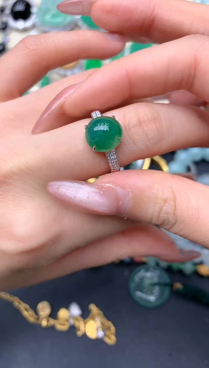 【闪购商品】翡翠戒指18K金镶嵌294-中国好珍宝
