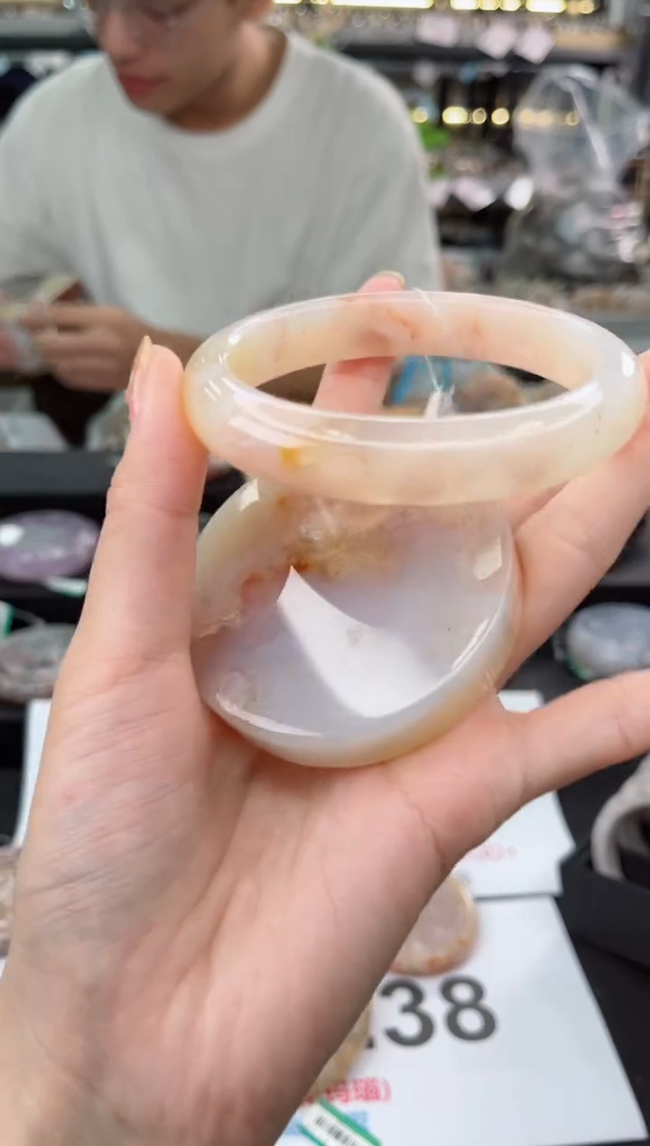 【闪购商品】石英质玉手镯未镶嵌64圈口（赠品镯心）3507236