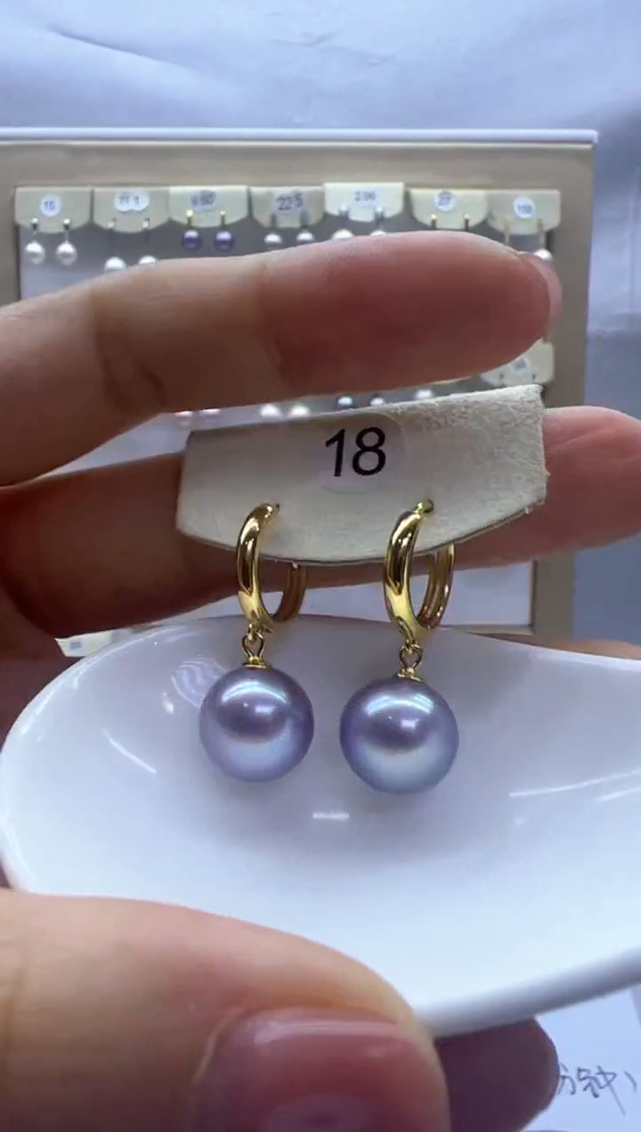 【闪购商品】淡水珍珠耳饰银S925镶嵌18