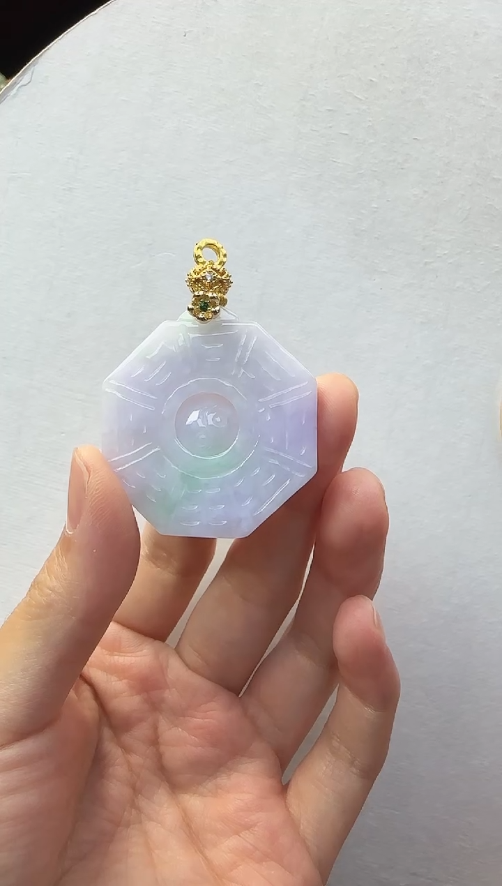 翡翠未镶嵌颈饰国风原创