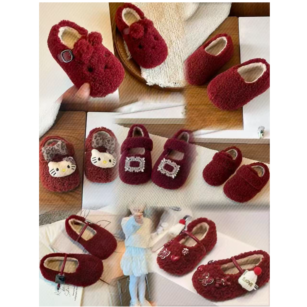 【年款宝宝鞋】冬季新款儿童软底毛毛鞋洋气公主鞋宝宝外穿保暖鞋