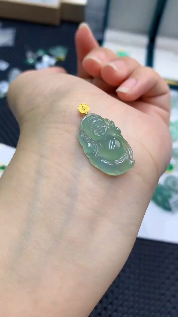 【闪购商品】翡翠颈饰18K金镶嵌            8