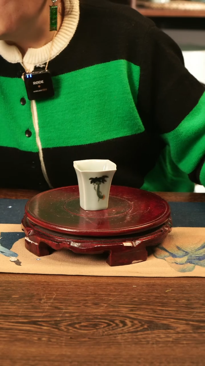 【闪购商品】釉中彩 四方杯（丝瓜