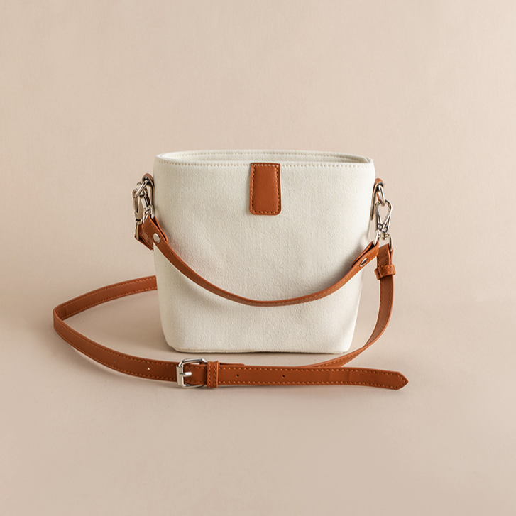 【直播现做】漂漆定制斜挎包ins水桶包单肩手机包简约女包帆布