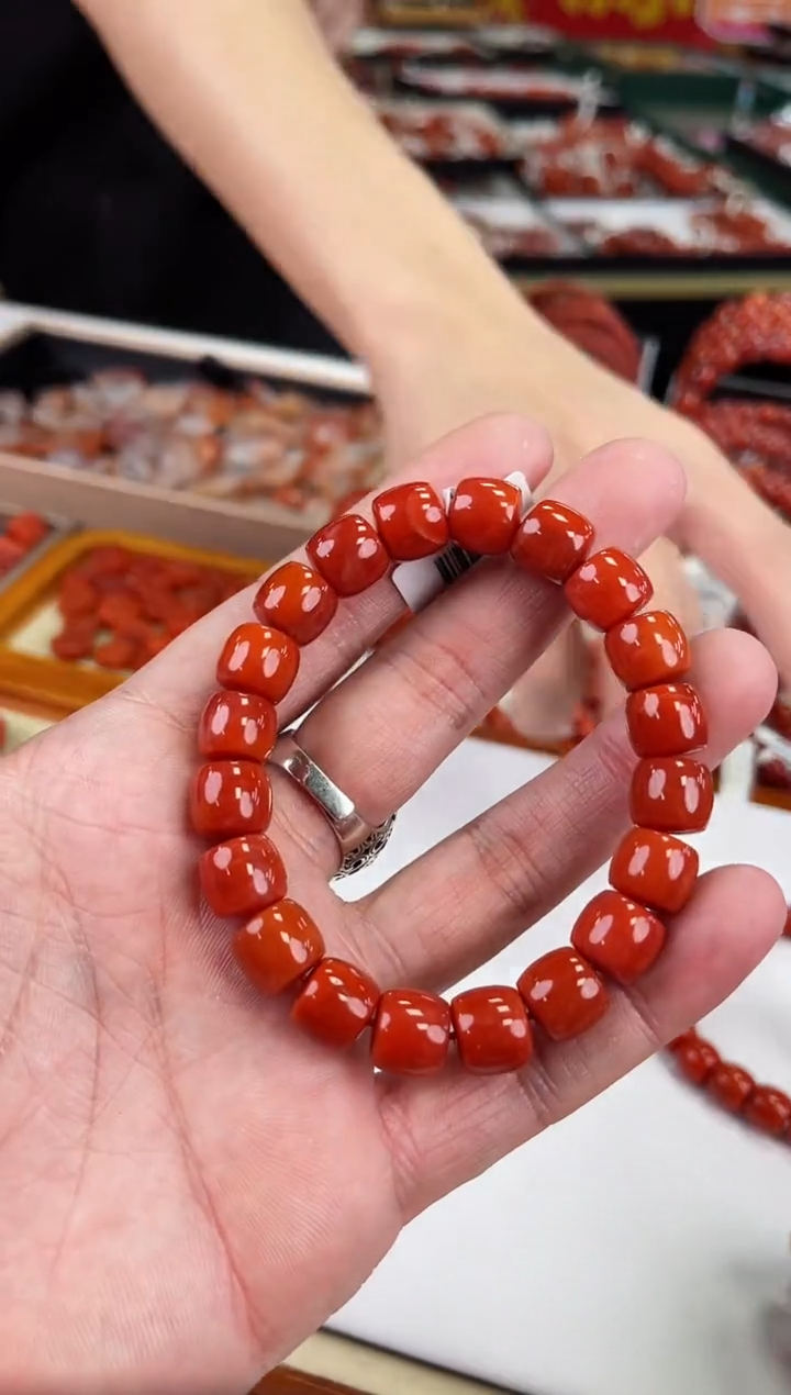 【闪购商品】南红玛瑙瓦西直切手串10+未镶嵌一个/条