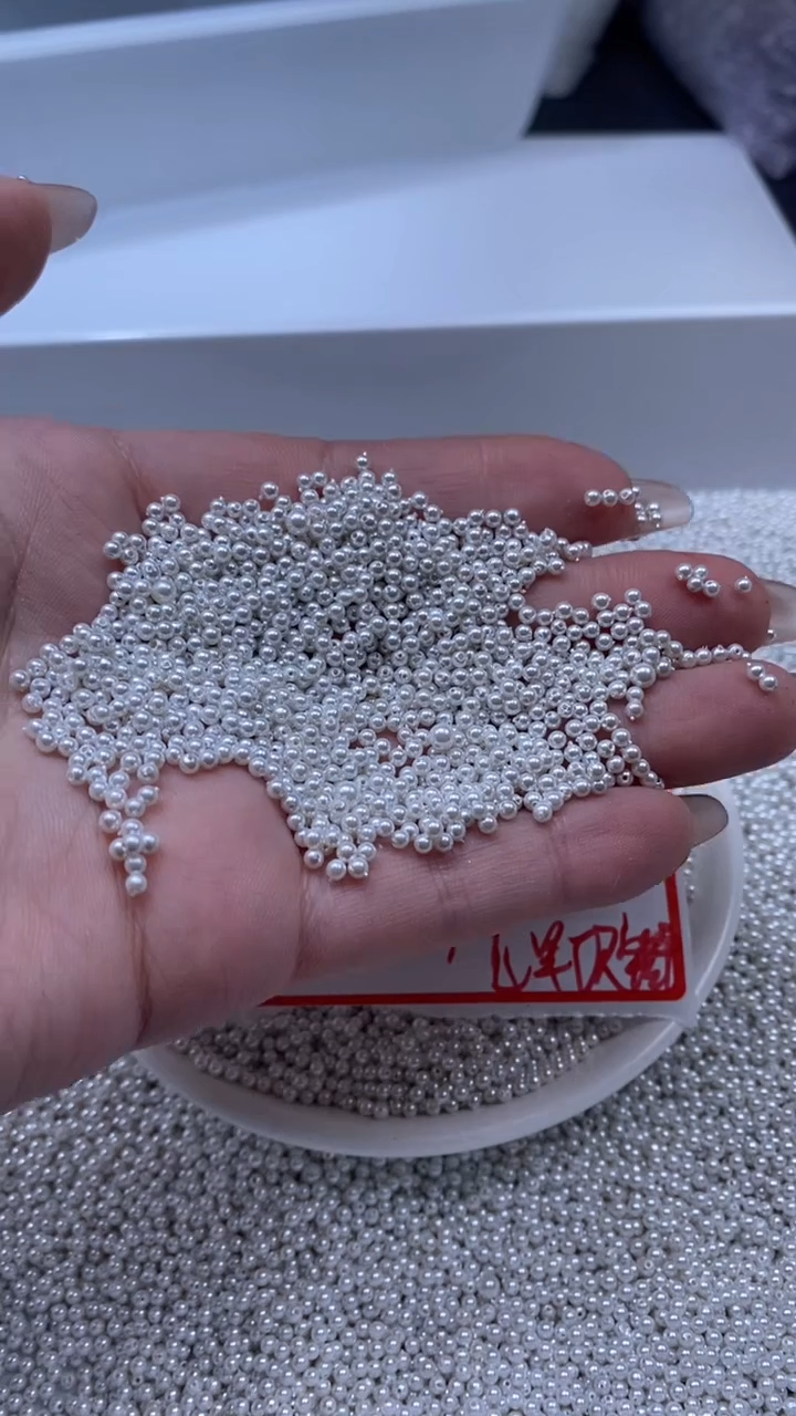 未镶嵌颈饰拼合珍珠（马贝珠）W844 贝珠3MM*60颗