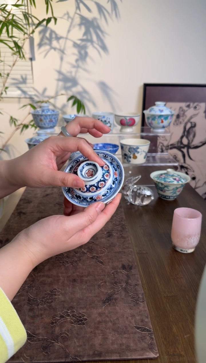 【闪购商品】景德镇手绘盖碗盖碗