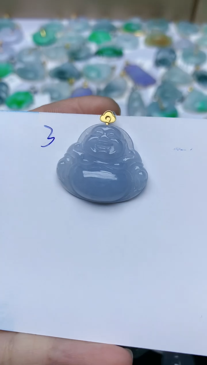 【闪购商品】翡翠颈饰18K金镶嵌天然翡翠A货    