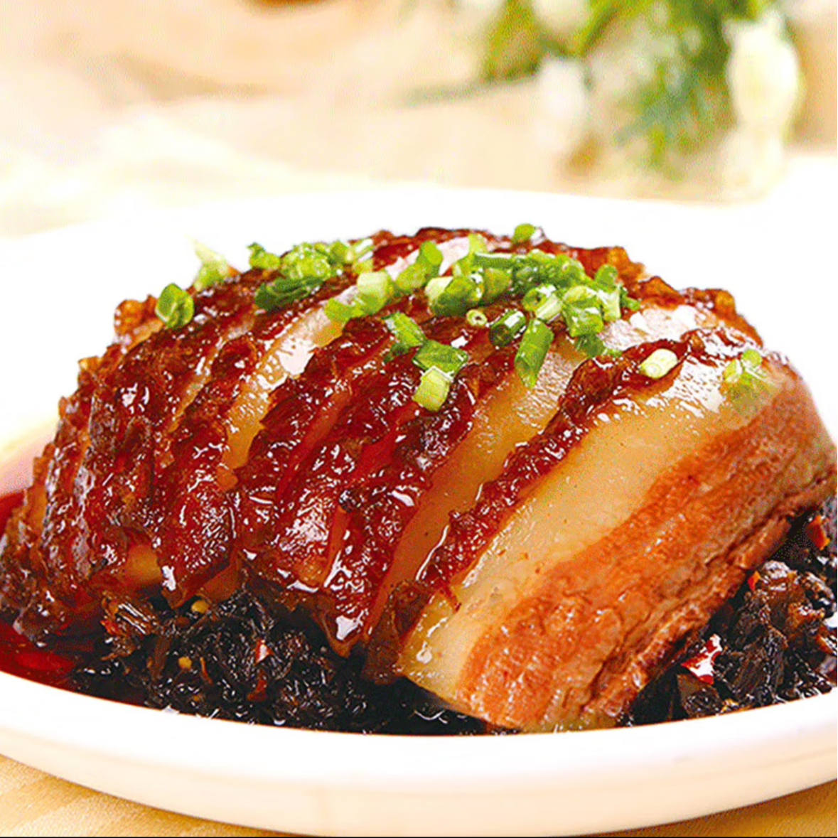 湖北名菜.黄豆.盐菜.炸胡椒扣肉熟食加热即食