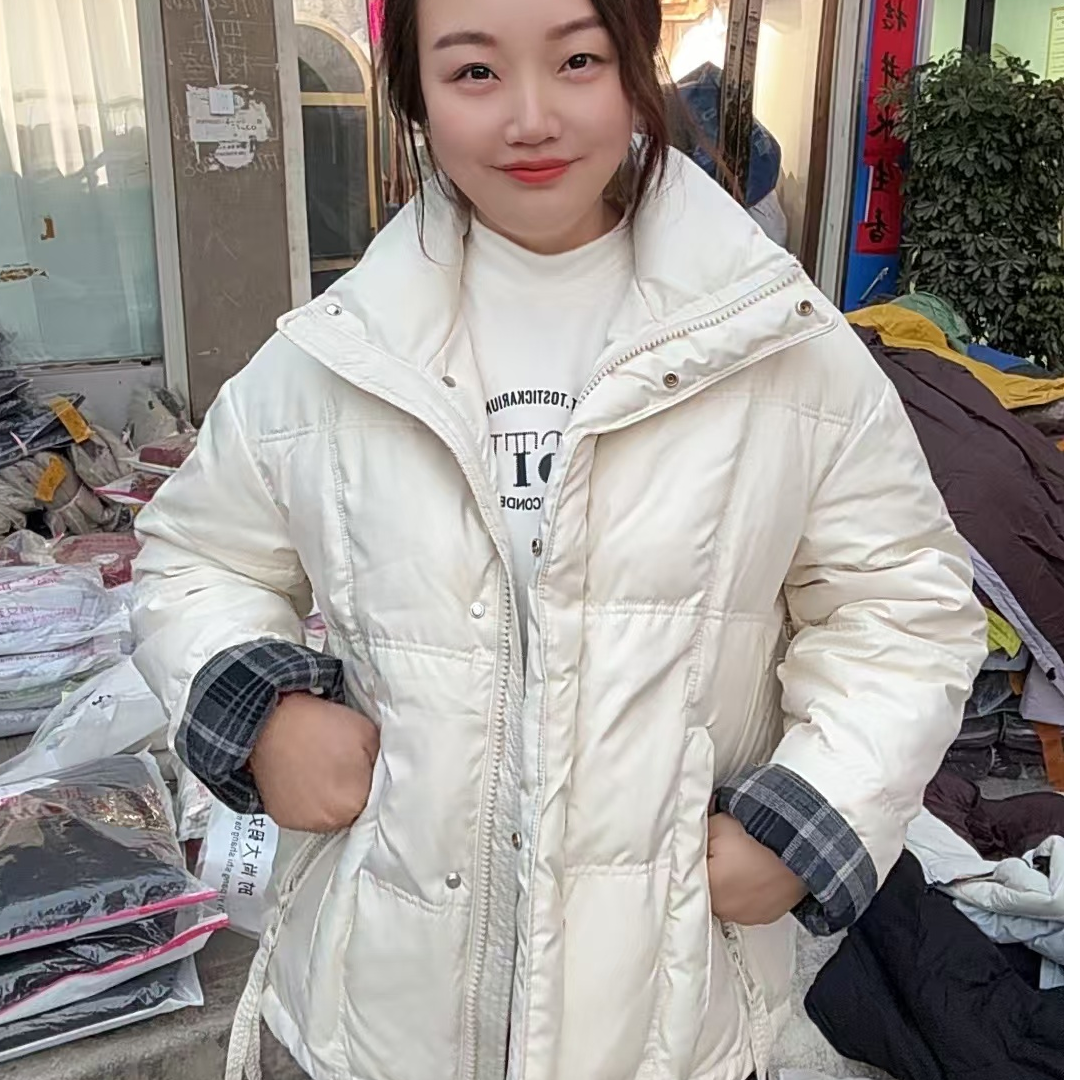 【楠楠家】菱格纹羽绒服加厚潮流9130