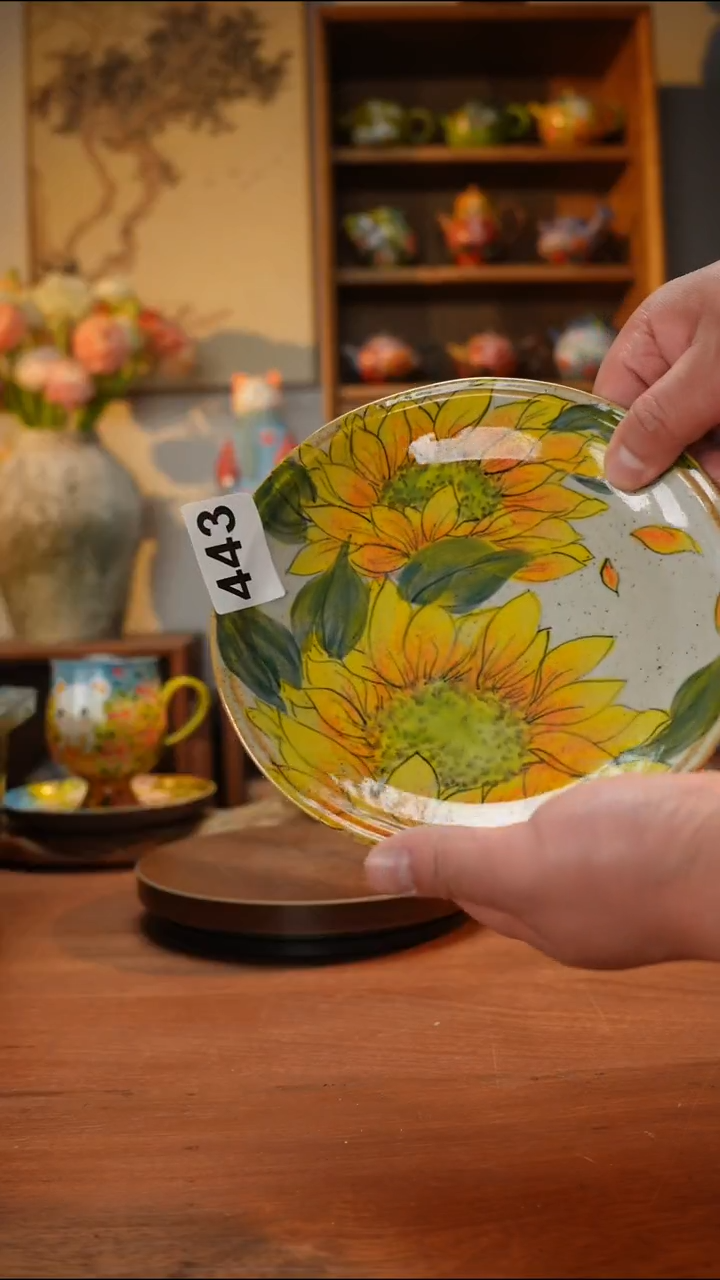 瓷片443景德镇手工手绘釉下彩高温瓷