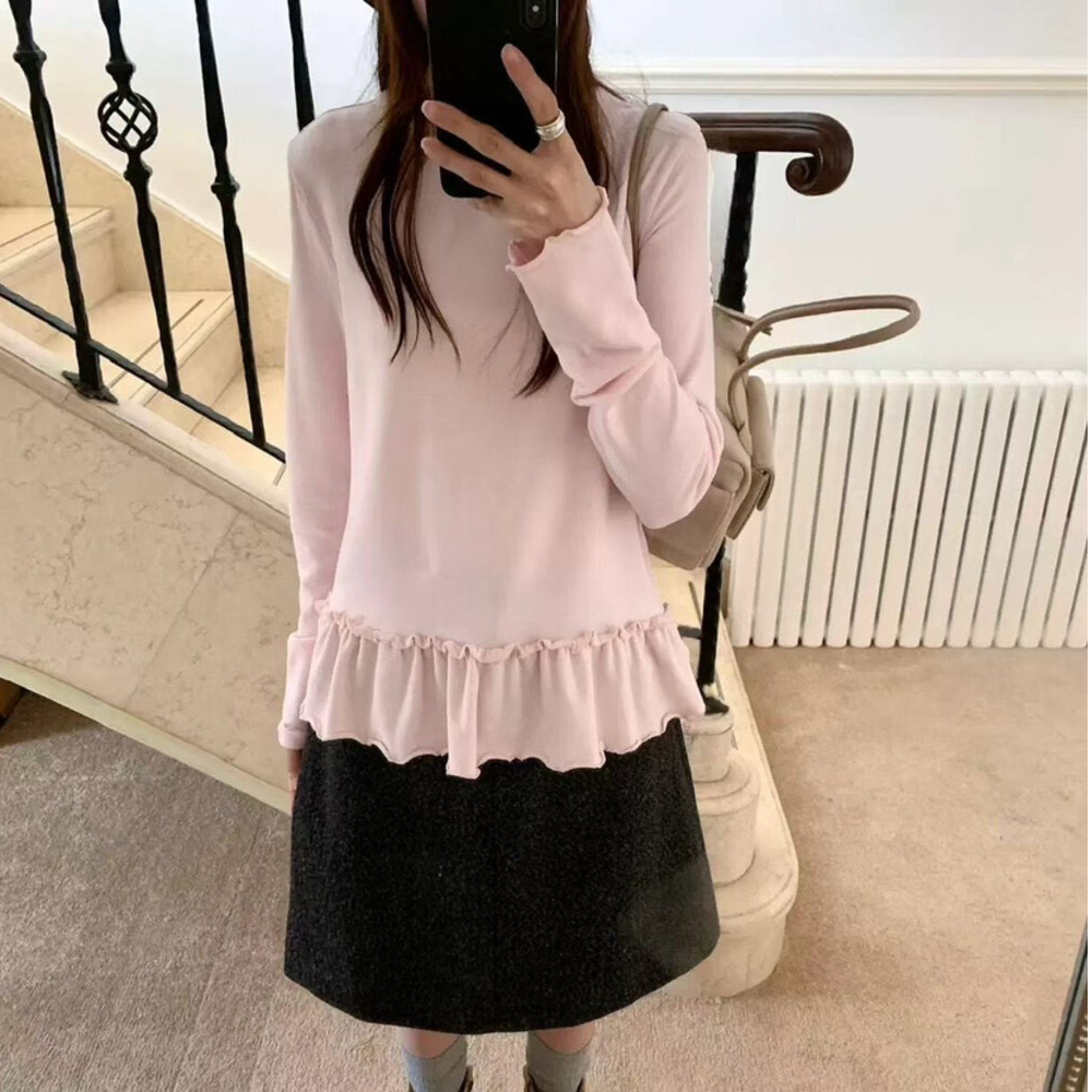 新款磨毛打底衫T恤韩系简约洋气百搭时尚设计感小众韩系显瘦女