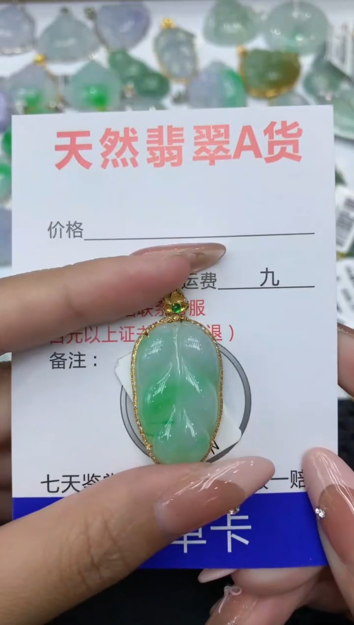 【闪购商品】翡翠颈饰18K金镶嵌111111111