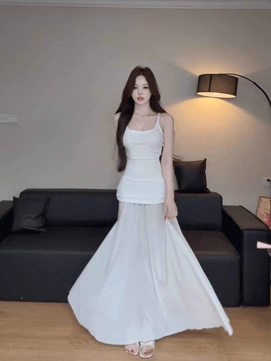 法式纯欲小众设计感不规则绑带v领长袖上衣女休闲阔腿裤两件套