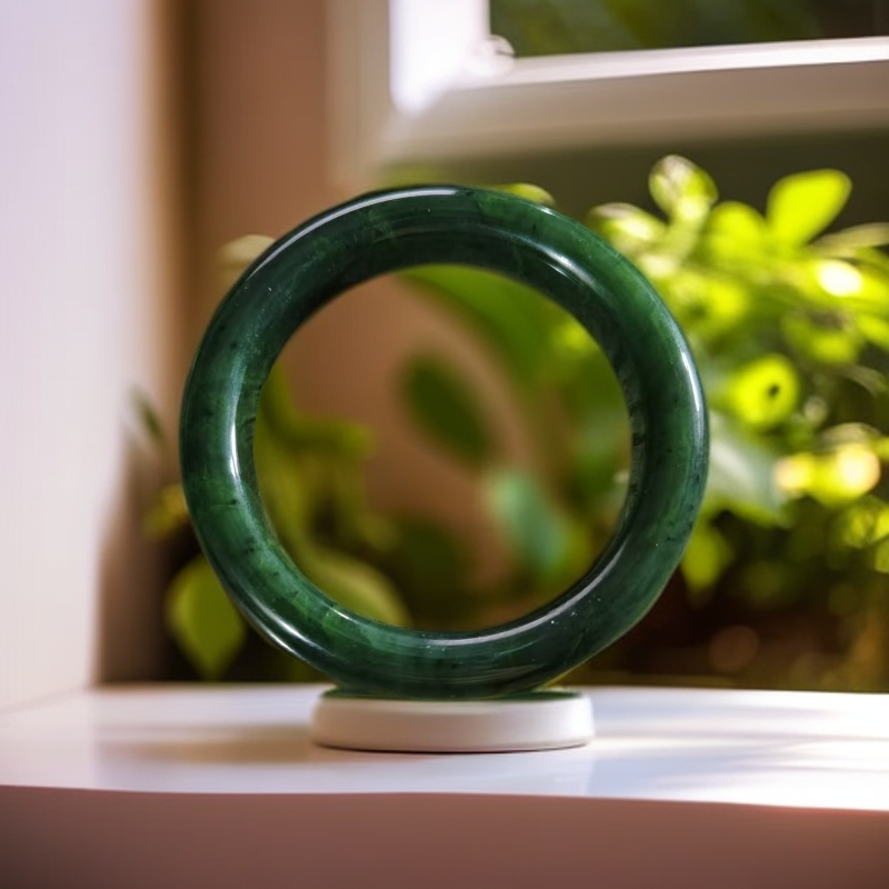 【童总福利】纯天然玉石未镶嵌多样性发其一和田玉手镯 3