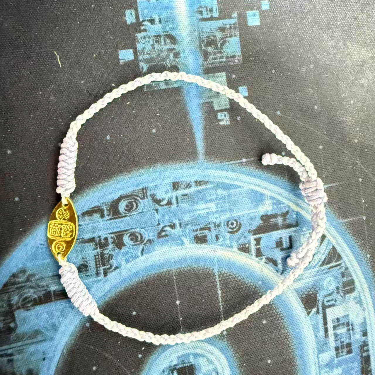 汕溏珠宝黄金 足金纳福串珠（带绳）